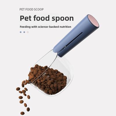 Cucchiaio Trasparente per Cibo per Animali Domestici con Misurazione a Bilancia, Cucchiaio per Porzionare Cibo per Gatti e Cani, Cucchiaio per Cibo per Gatti e Cani