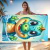 Extra Large Cute Little Crocodile Print Microfiber Beach Towel Machine Washable Soft Absorbent Quick Dry Towel For Pool Camping