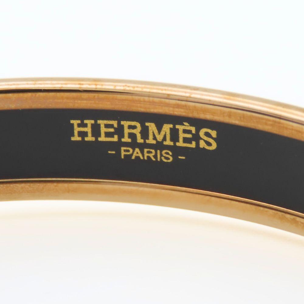 Used HERMES bracelet Emaille PM metal 22.2g blue purple Gold Plated