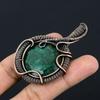 Emerald Pendant, 999 Copper Wire Wrapped Pendant Gemstone Jewelry, Handmade Pendant Amazing Jewelry, Gift For Her