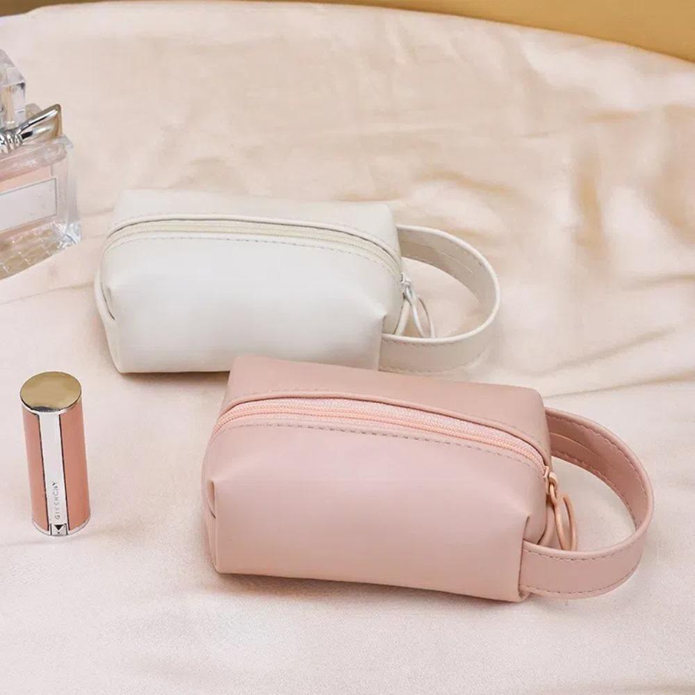 Handtasche Mini Make-up Tasche PU Leder Kulturbeutel Tragbare Aufbewahrungstasche Reise
