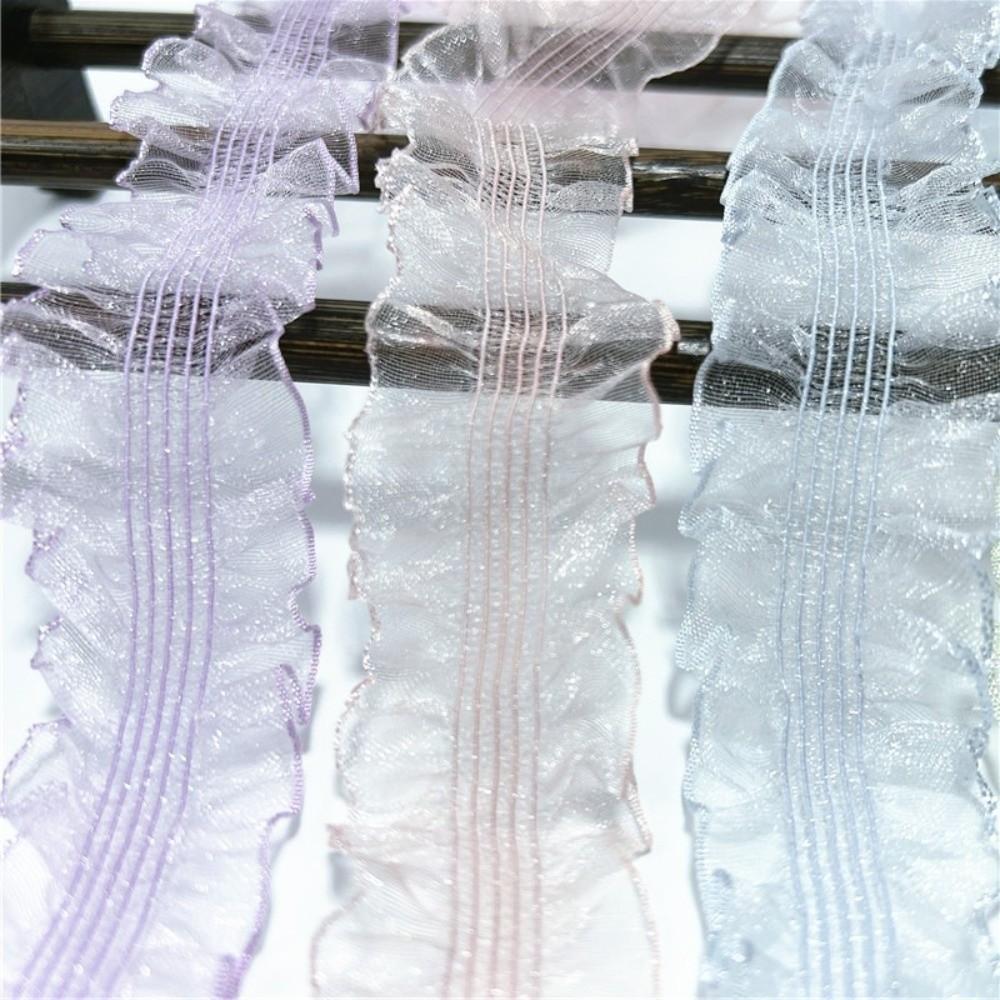 Elastic Elastic Lace Ribbon Colorful Handmade Ribbon Skirts Headwear Decorative Accessories