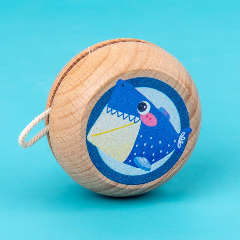 Children s Cartoon Animal Beech Wood Yo-Yo Toy