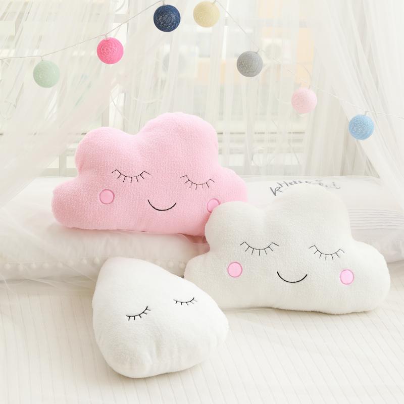 Stuffed Cloud Moon Star Raindrop Plush Pillow Soft Cushion Cloud Stuffed Plush Toys For Children Baby Kids Pillow Girl Gift