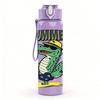 1PC Surfing Dinosaur Cartoon 750ml Color Plastic Sports Water Bottle Leakproof Flip Straw Lid Suitable for Sports Office Home Use