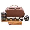 Japanese Outdoor Travel Kung Fu Tea Set Brewing Teapot Ceramic Kuaike Tea Cup Tea Tray Portable Business Gift