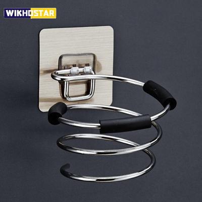 Bathroom Hair Dryer Holder Blower Home Organizer Adhesive Wall Mounted Nail Free No Trace Stickers Hair Care Dryer Storage Rack