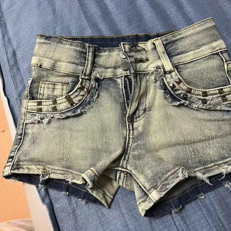 American Plus Size Spicy Girl Low-Waist Denim Shorts - Summery, Slimming, Sexy, High Street Style, Hip-Hugging Super Short Hot Pants