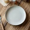 High-Value Ceramic Large Plate Snow Mountain Stone Round Plate Household Dinner Plate Size Plate Vegetable Plate Restaurant Tableware Plate
