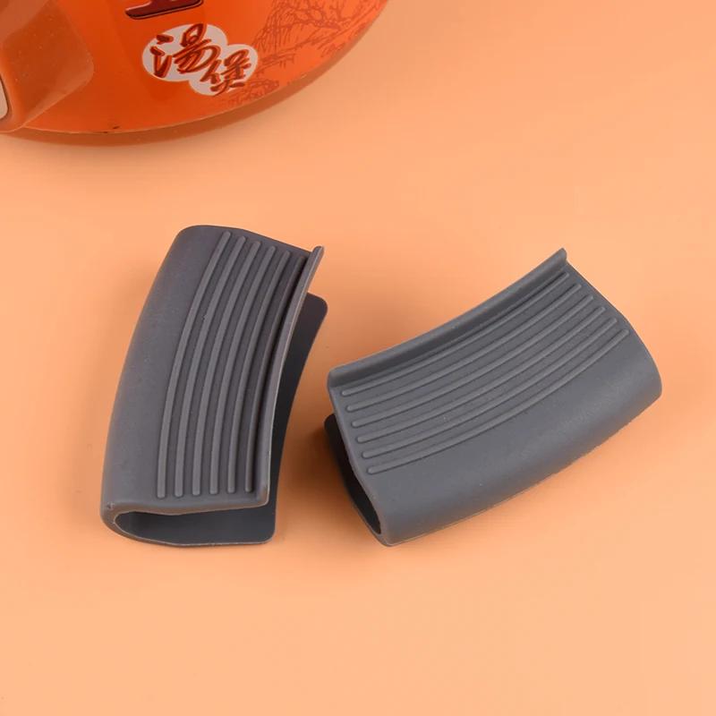Pot Handle Silicone Grip PadSilicone Grey  Environmentally Friendly MaterialHeat Insulation and Non-Slip серый
