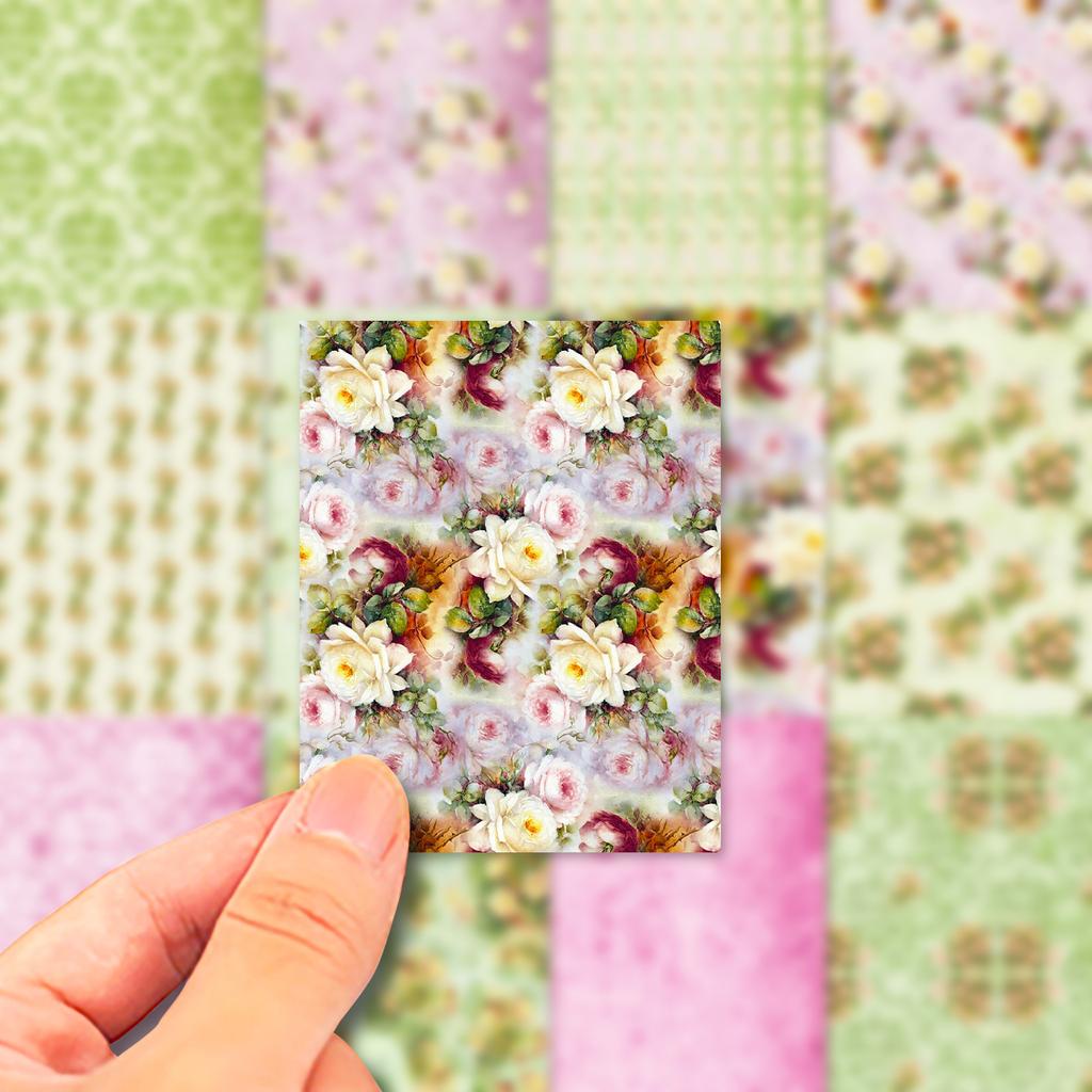 DIY12 Sheets/package Diy Photo Album Scrapbook Notebook Card Background Paper Pattern Paper Small Broken Pattern Material Paper