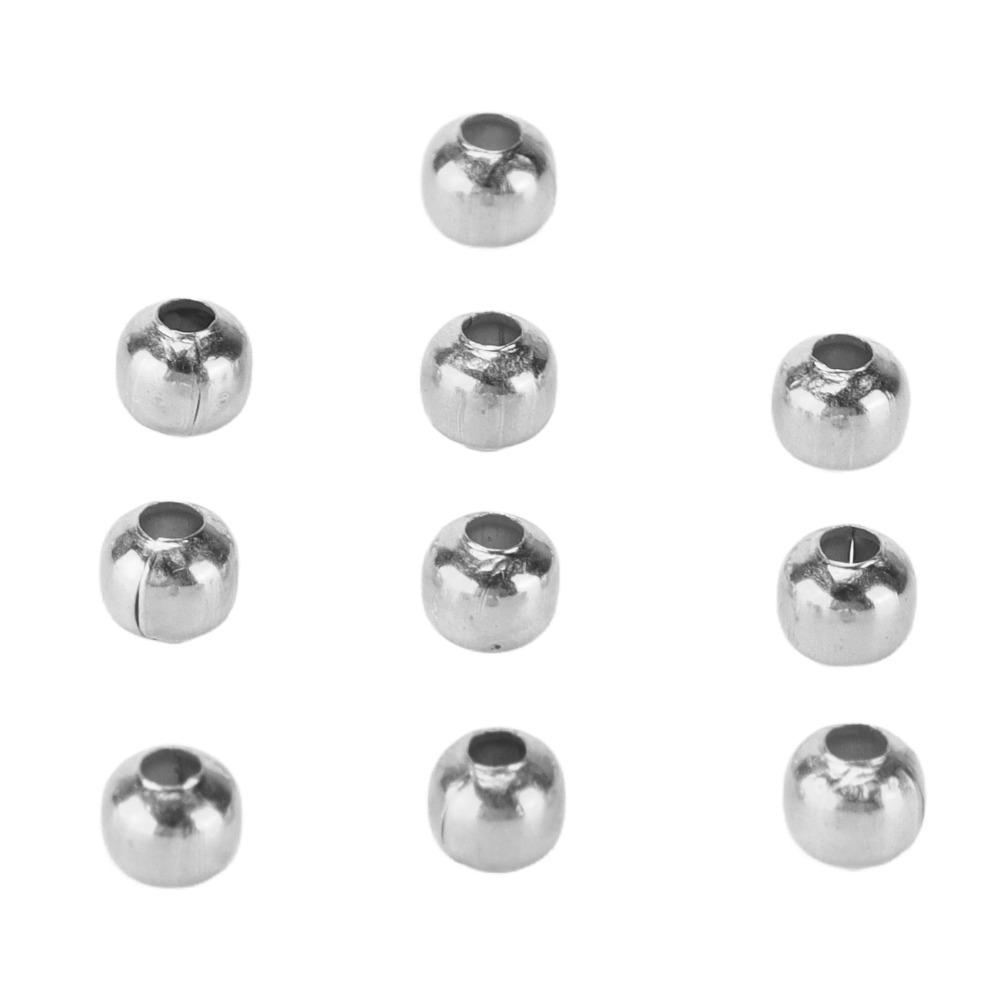 200pcs Smooth Round Seed Beads Ball End Partition Beads Beading Supplies Craft Projects