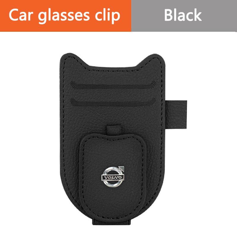 Car Sunglasses Leather Glasses Clip For Volvo R Design RDesign XC90 XC60 S60 V40 XC40 V60 V50 S40 C30 C70 C40 S70 S90 S80 T4