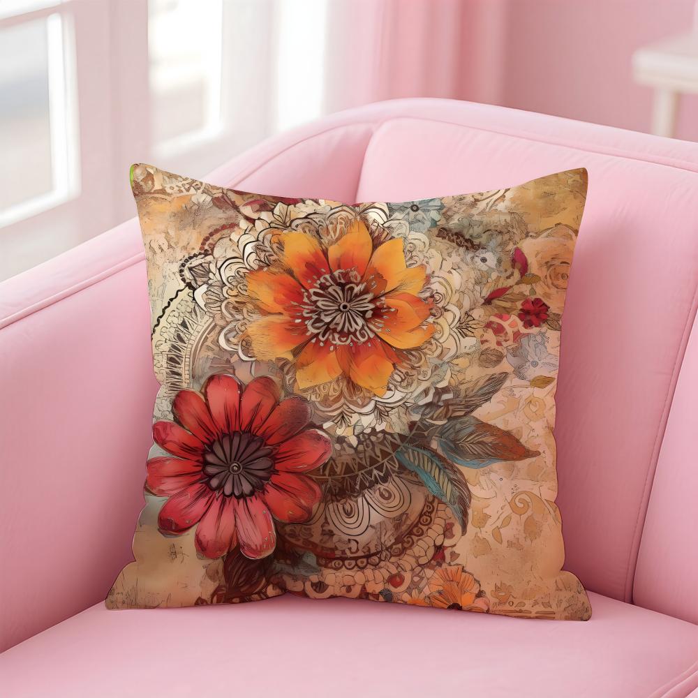 B-Bohemia Cushion Cover Pillowcase Short Plush Invisible Zipper Room Sofa Cushion Cover