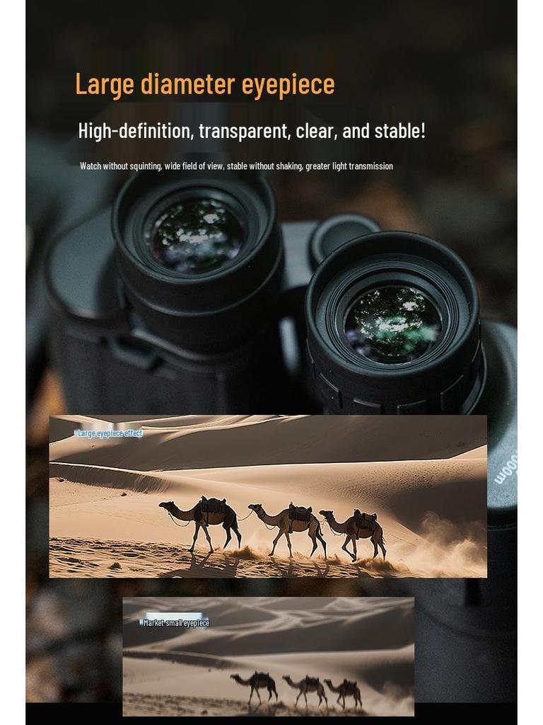 20x50 HD Binoculars - High Power Night Vision Telescope for Outdoor Travel & Smartphone Photography