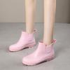 Women's Waterproof Cotton Velvet Rain Boots, Size 34, Non-Slip Short Rubber Boots for Small Feet
