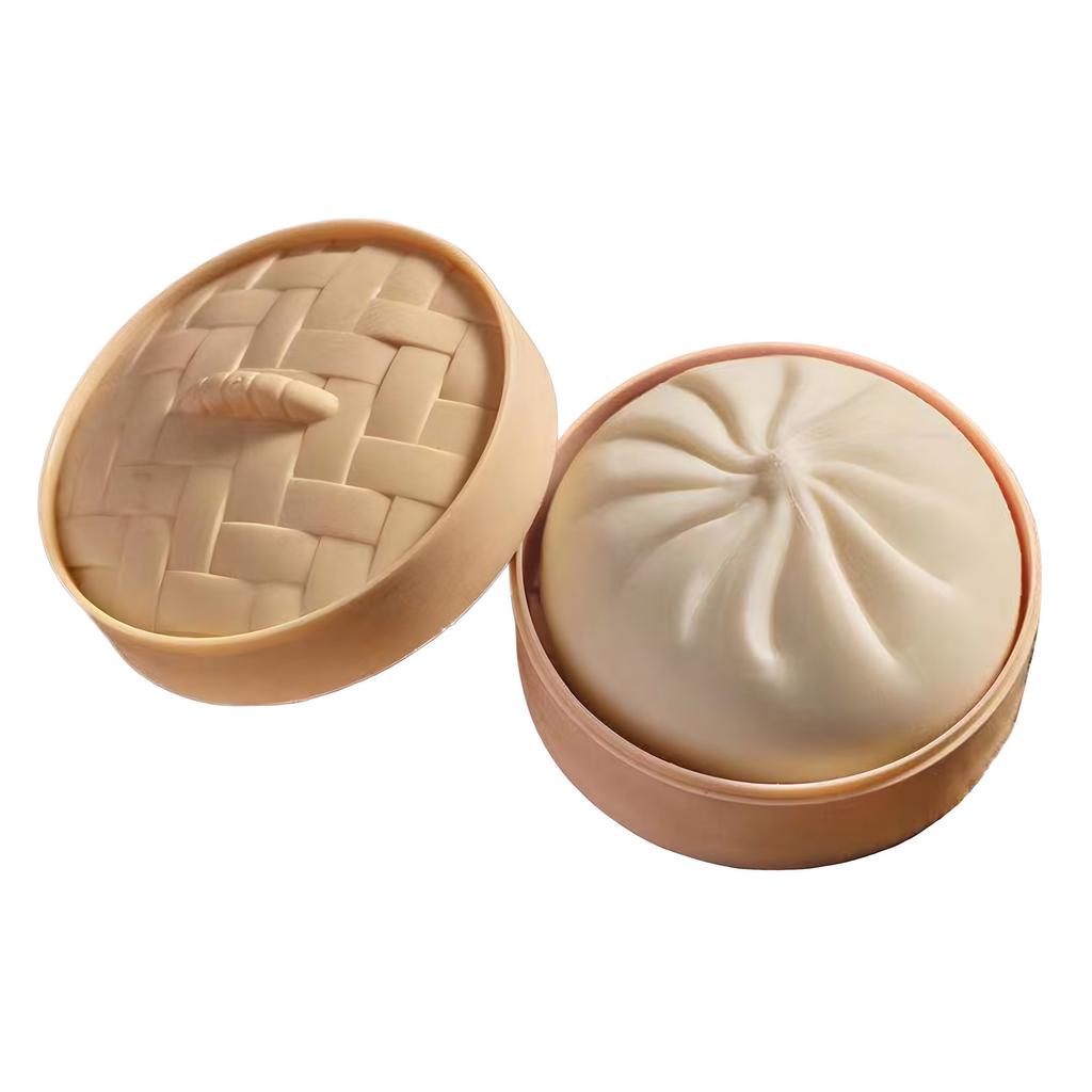 Simulation Steamed Bun Toys with Food Steamer Slow-Rebound Decompression Toy for Birthday Christmas Halloween
