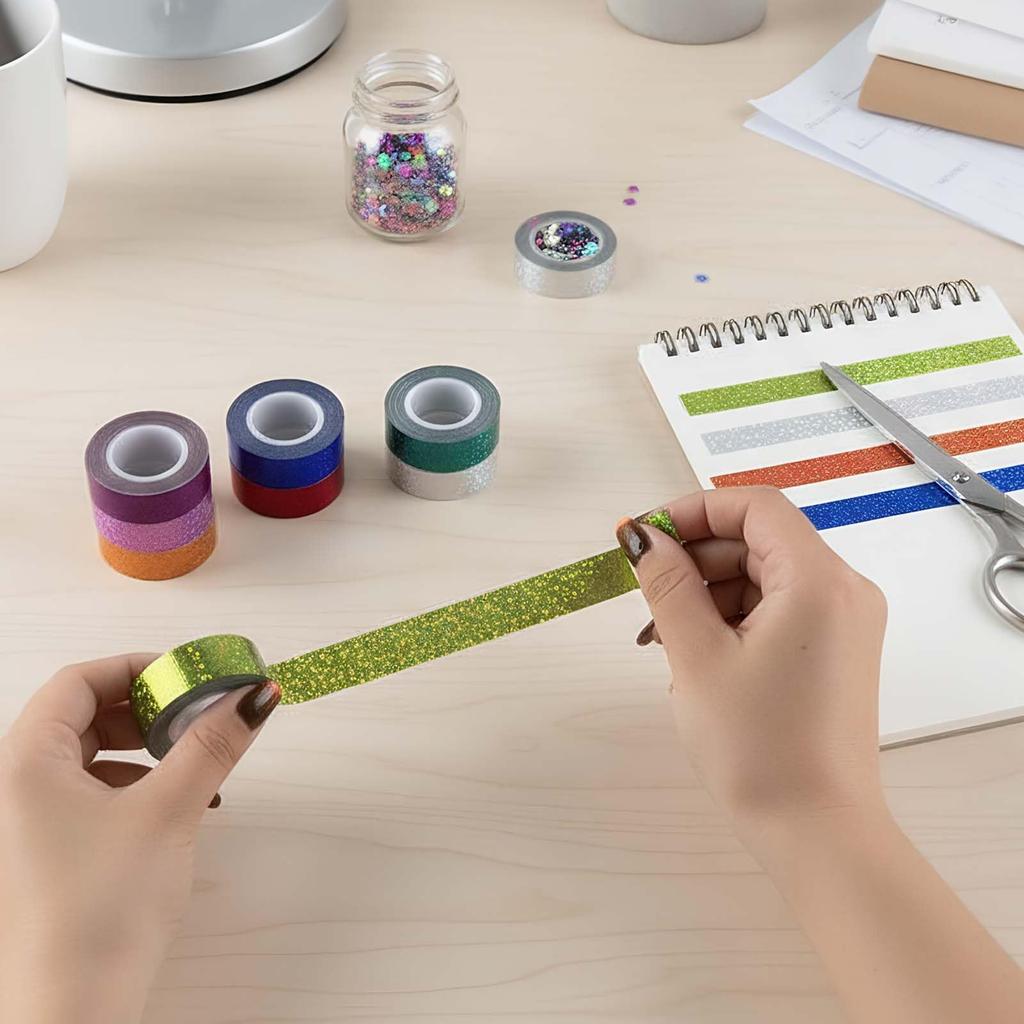 1pc Laser Fabric Tape - High-Strength Adhesive, Concealing Tape for DIY Crafts, Planner Supplies, Scrapbooking & Gift Wrapping