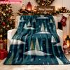 Blanket 1pc Snowy Winter Forest Scene 2D-printed Flannel Throw Blanket-soft and Cozy Suitable for Use On the Sofa While Traveling