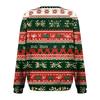 Women's Fashion Casual Long Sleeve Christmas Printed Neck Sweatshirt Top