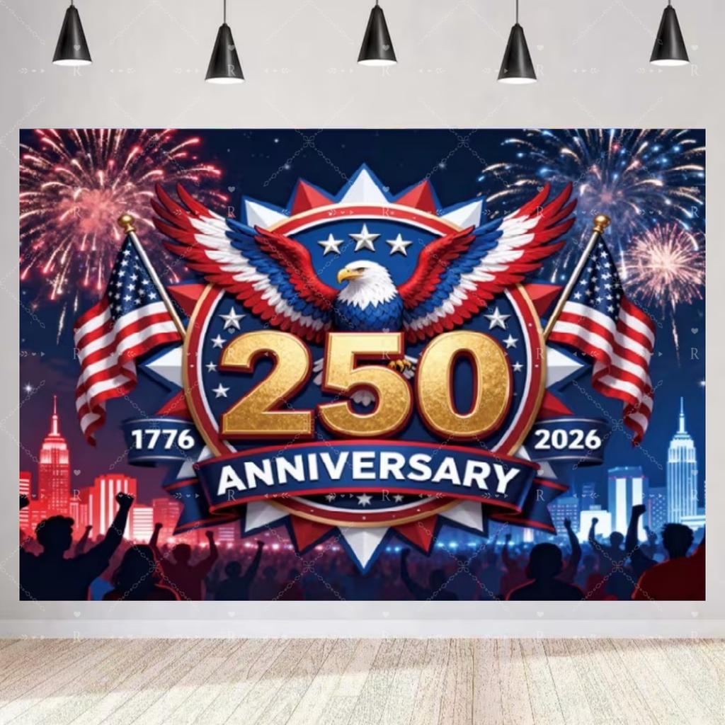 American Independence Day Theme Festival Party Decorations 250th Anniversary Celebration Cup Plate Tableware Background Supplies