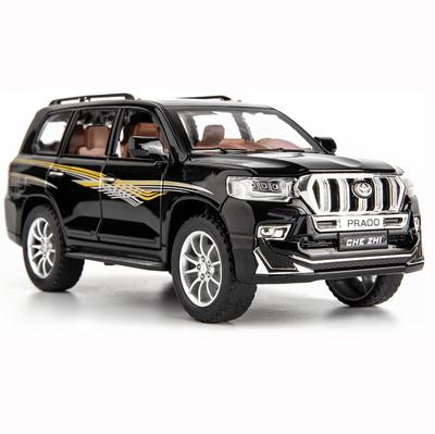 1/24 Ölçekli Toyota Prado Model Araba, Çinko Alaşımı Geri Çekin Oyuncak araba Ses ve Işık ile Çocuklar için Erkek Kız Hediye