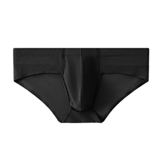 Men Sexy Briefs Low-rise U-Convex Solid Color Panties Smooth Lines Seamless Breathable Thong