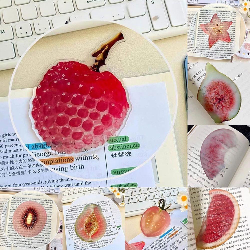 Multicolor Fruit Slice Bookmark Acrylic Funny Design Bookmark Reading Book Page Holder  Gift