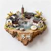 Souvenirs de Voyage Chine Aimants de Frigo Shenzhen Yangzhou Suzhou Hangzhou Dali Dujiangyan Penglai Zhouzhuang Autocollants de Frigo