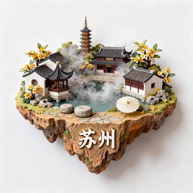 Souvenirs de Voyage Chine Aimants de Frigo Shenzhen Yangzhou Suzhou Hangzhou Dali Dujiangyan Penglai Zhouzhuang Autocollants de Frigo