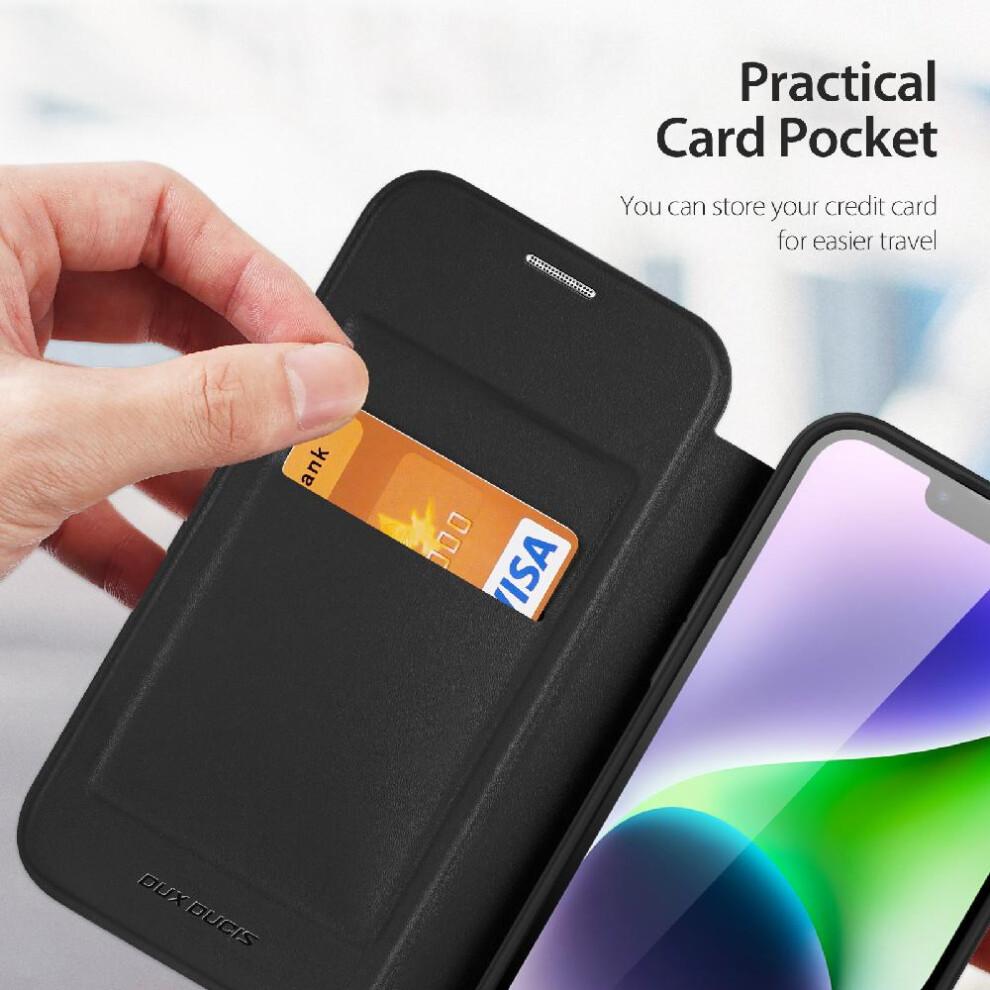 (Black) Case For IPhone 14 Plus Shockproof Full Protective Flip Folio Wallet Case With RFID Blocking Card Slot PU Leather Cover Case Wallet With
