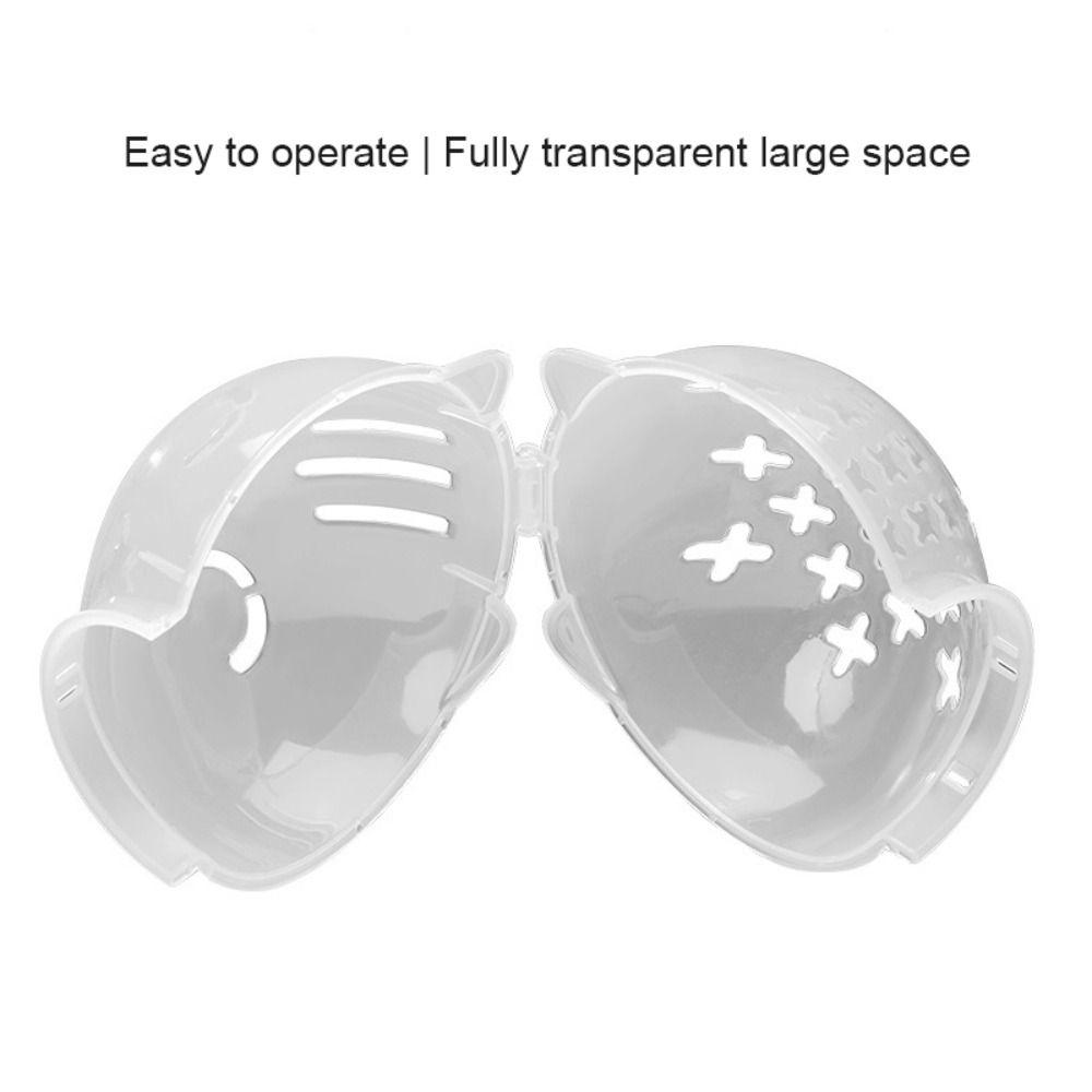 Beißfester Atmungsaktiver Katzenmaulkorb Anti-Leck Katzenkopfbedeckung Leichte Katzenmaskenabdeckung Helm