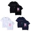 Bts Tryckt T-shirt Kortärmad Bomull Vardagskläder För Fans Mode