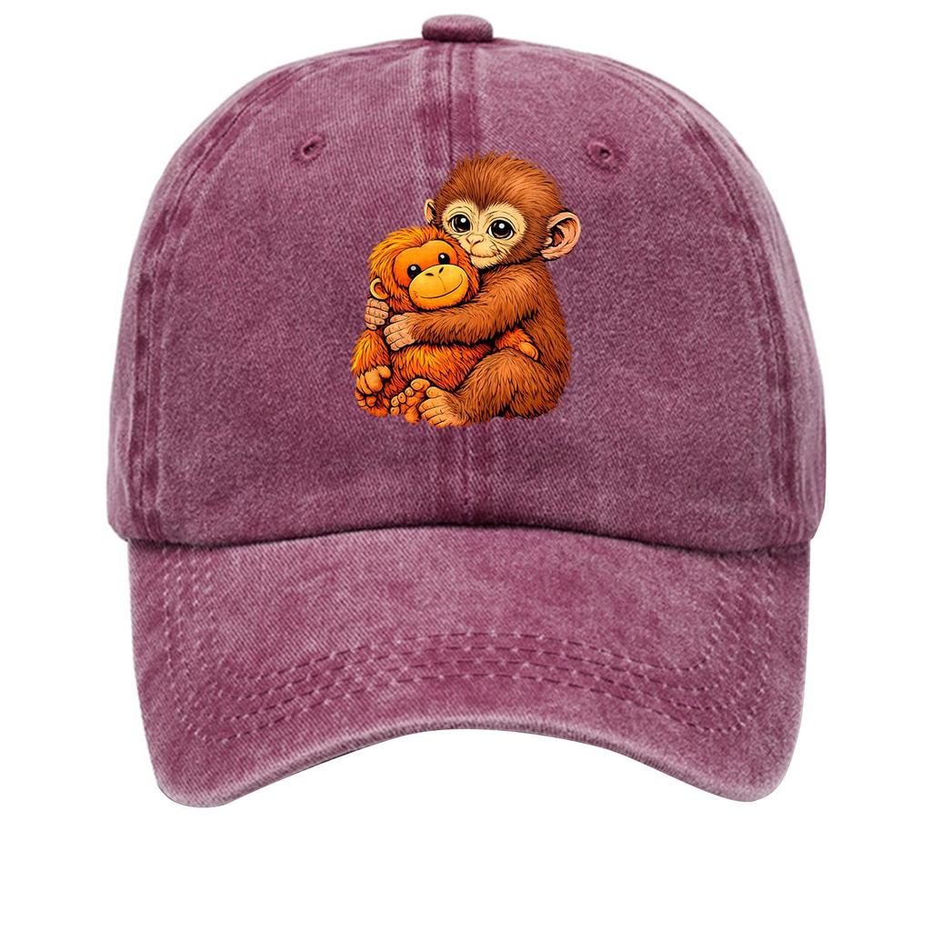 Boné de Beisebol de Algodão Lavado com Topo Mole Desgastado Estampado Chapéu Jeans para Homens, Chapéu Retrô Europeu e Americano