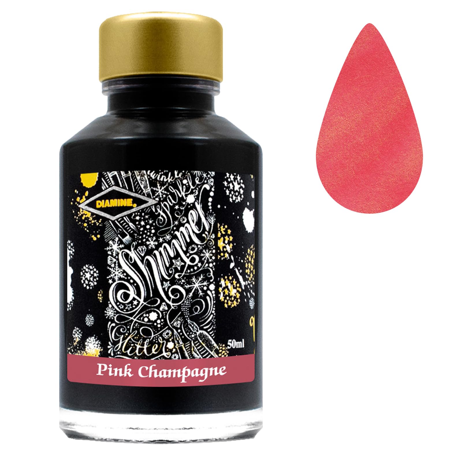 

Diamine Shimmering Ink Bottle Ink NO638 Pink Champagne