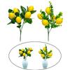 Lifelike Lemon Branch Farmhouse with Green Leaf Vivid Lemon Plant Bouquet for Indoor Outdoor Table Vase Party Garden Porch