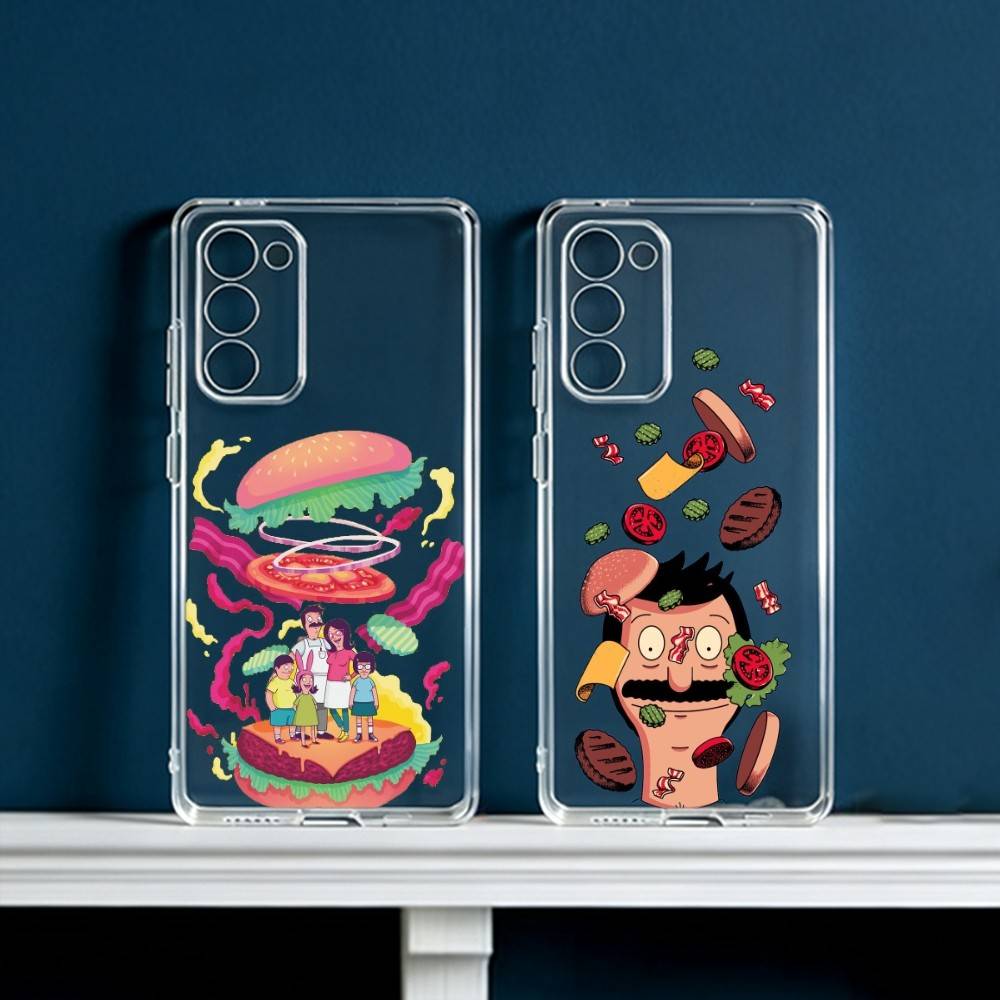 B-Bob's B-Burgers-RS Phone Case For Samsung Galaxy S24 S25 S23 S22 S21 Plus S24 S25 Transparent Cover Case
