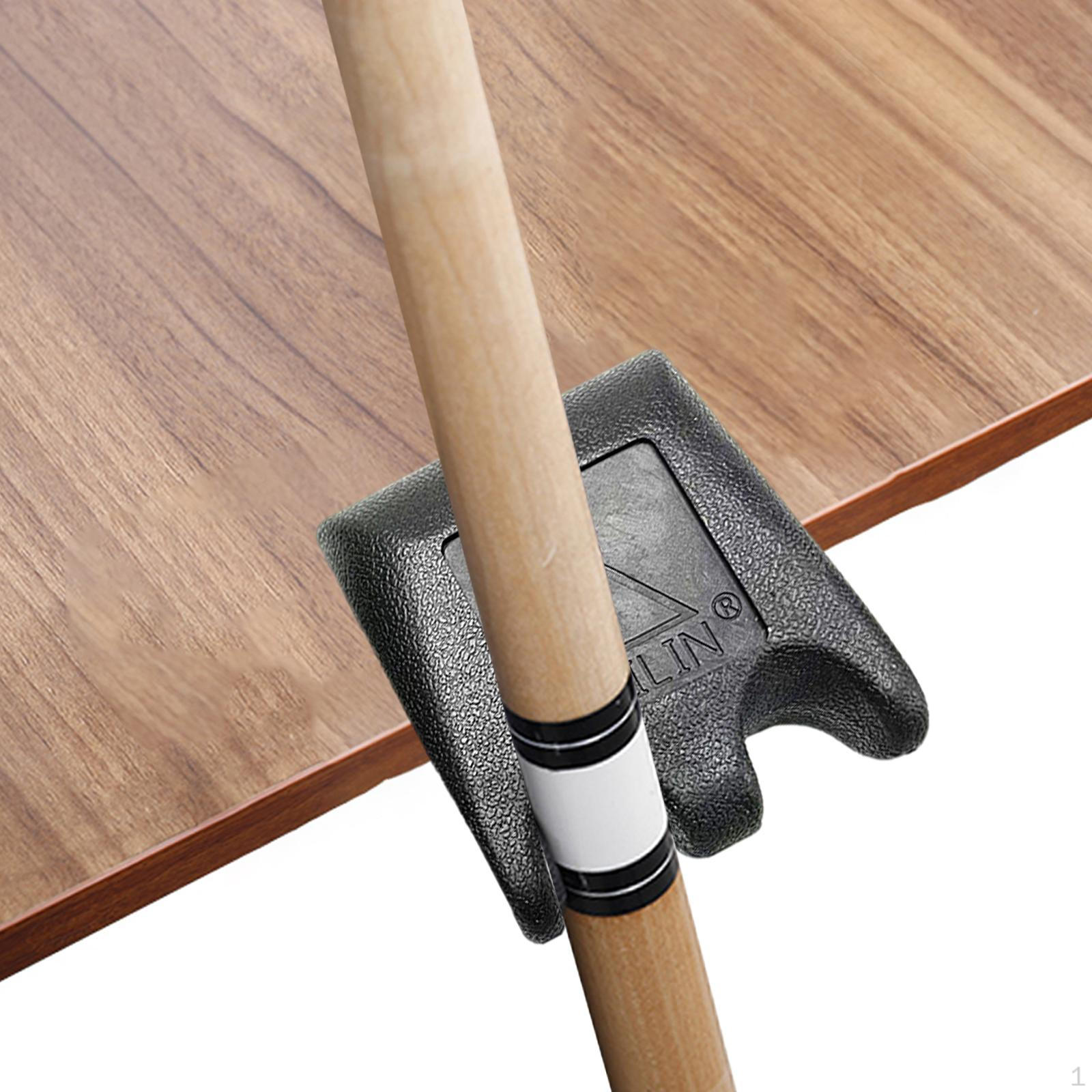 

Billiard Holder, Rack Durable Rest for Game Room, Pool Bars, Clubs Accessory 2 Place Black