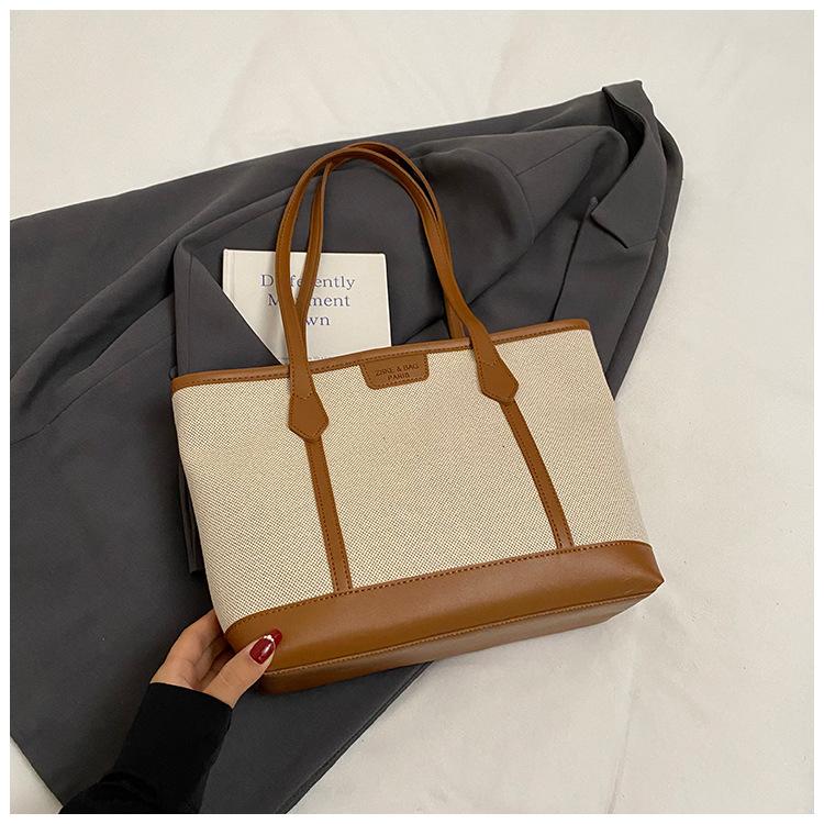 Premium Commuter Large-capacity Tote Bag Women's 2025 New Fashion Retro Versatile Shoulder Bag Trendy Underarm Bag
