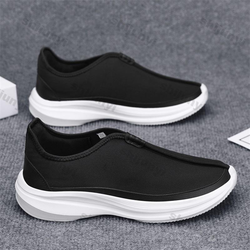 Fashion Men's Casual Shoes 2025 Spring Summer New Fashion Non Slip Mesh Breathable Sneakers Lightweight Comfortable Slip On Wedge Shoes