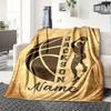 Basketballthemed Home Customize Your Name Blankets Comfortable Soft Lightweight Allseason Multipurpose Blanket For Picnics Sofas Offices Beds Living