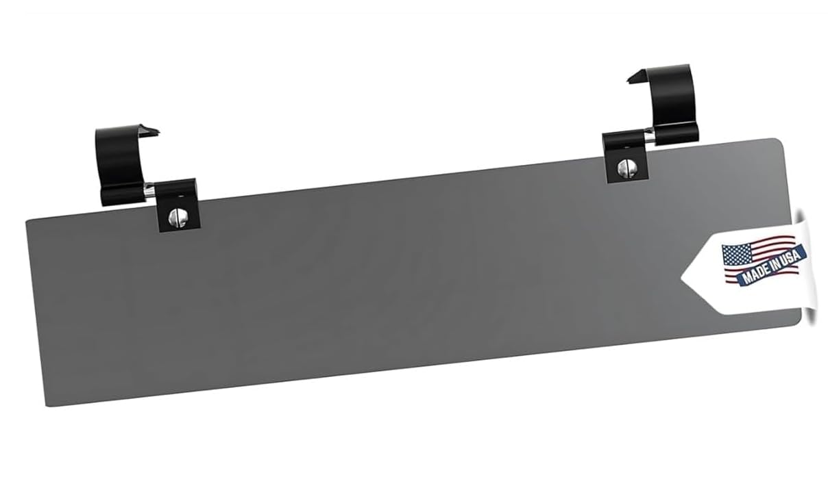 

УФ-совместимый со всеми поляризационными автомобильными солнцезащитными козырьками Glare Guard для четкого обзора без солнцезащитных очков УФ оригинальный продукт [Хит по всей стране 99,9% защита, транспортные средства] серый