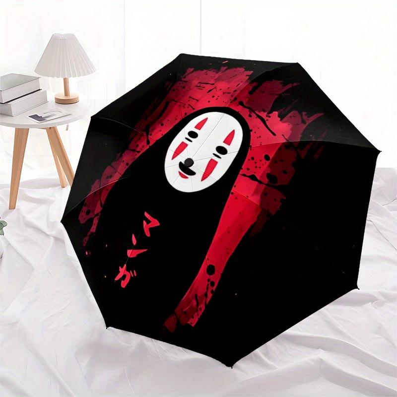 1pc Manga No-Face Windproof Automatic Windproof Umbrella, Lightweight for Women/Men, Perfect Christmas Gift A0811230
