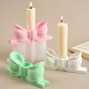 3D Bow Candle Holder Silicone Mold DIY Bowtie Candlestick Plaster Casting Molds Concrete Resin Craft Making Home Decor Art Gift