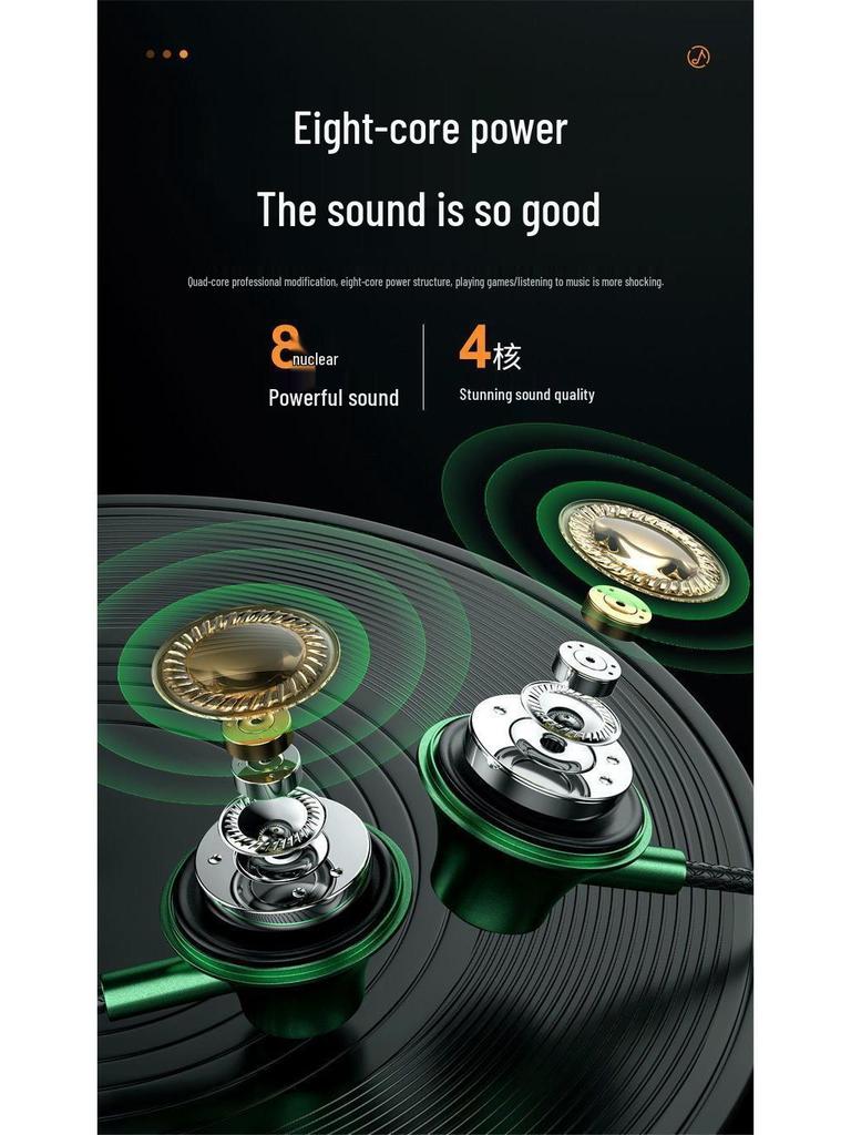 P8 Wired Metal Gaming Headset, Compatible with Apple, OPPO, Huawei Type-C Devices and Universal Computers