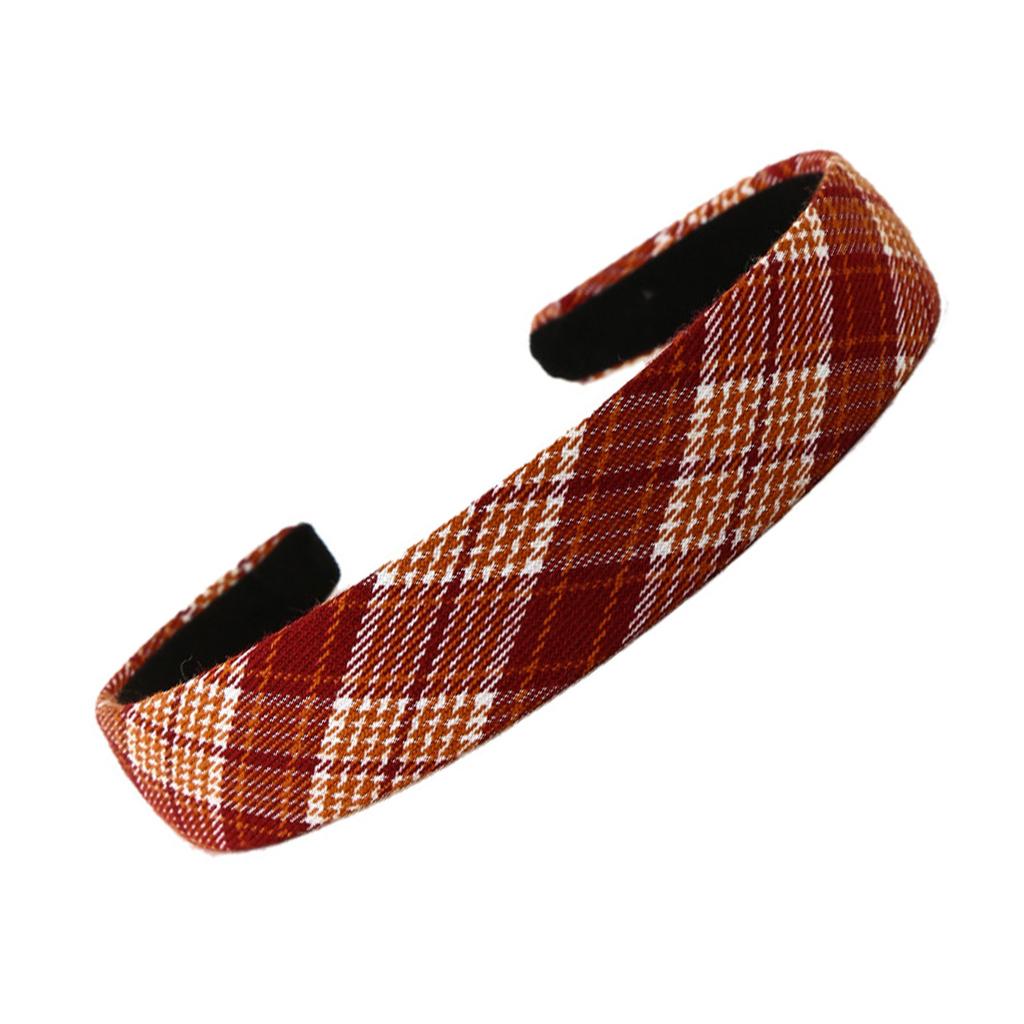 Checkered Wide Headband Adjustable Hair Styling Accessory For Women Girl Comfortable Daily Use All Matching Headpiece