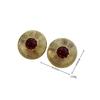 Personalized Retro Coil Stud Earrings, High-End Women'S Light Luxury Court Style Inlaid Red Earrings, Earrings.