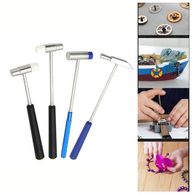 Small Hammer Repair Tool Watch Strap Bracelet Soft And Hard Hammers DIY Metal Rubber Hammer Double Head For Repair Watch