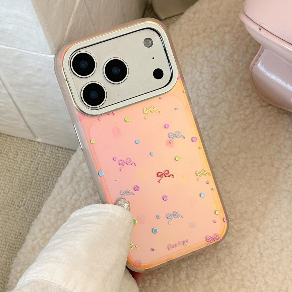 Creative Colorful Bow Phone Case for iPhone 16, iPhone 17, and iPhone 17 Pro Max