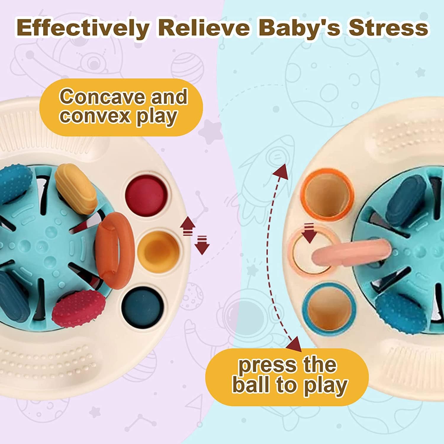 Montessori Sensorik Spielzeug Für Babys Ab 6 Monaten – Zugschnurspiel Mit Silikon-Strings & Flugzeug-Design